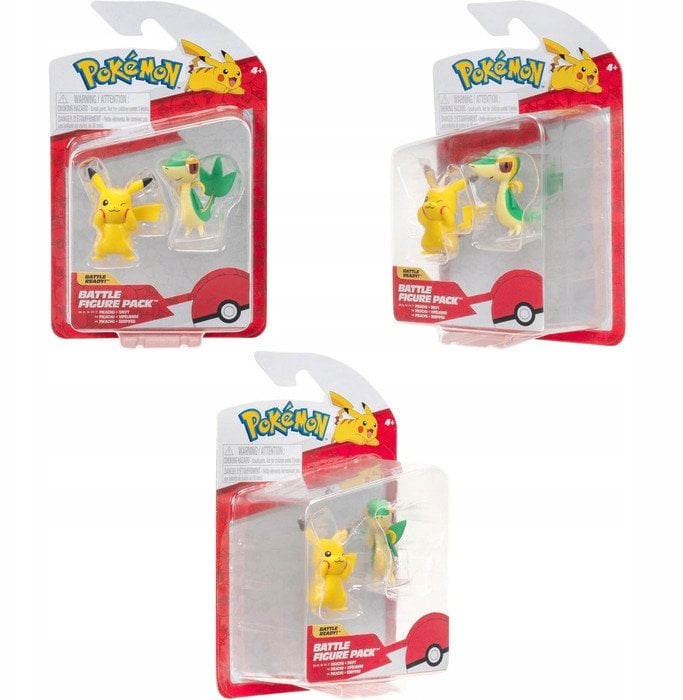 JAS POKEMON FIGURKI BITEW SNIVY PIKACHU