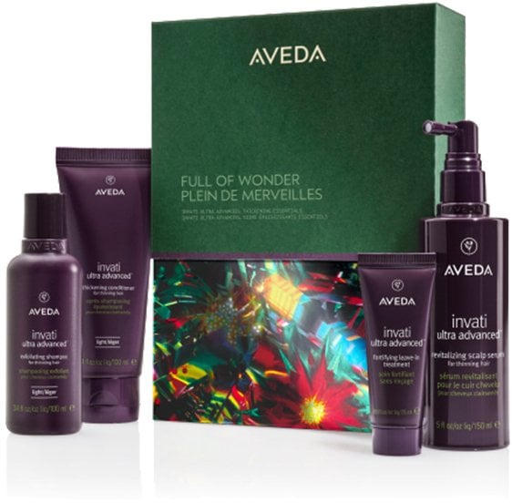 AVEDA_SET Full of Wonder Invati Ultra Advanced szampon do włosów 100ml + odżywka do włosów 100ml + kuracja do włosów 25ml + serum do skóry głowy 150ml