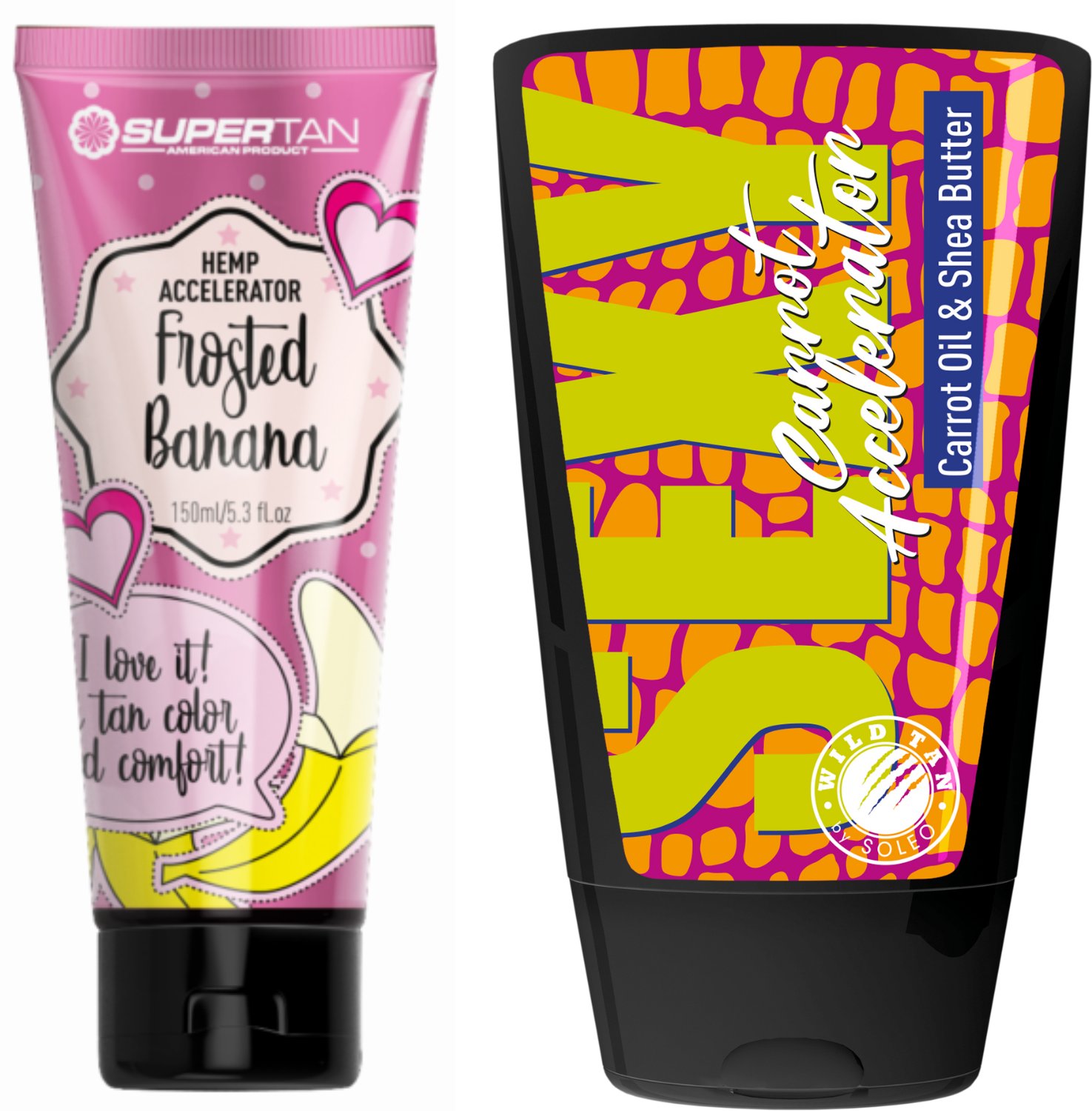 Supertan Frosted Banana + Wild Tan Sexy Carrot Gratis