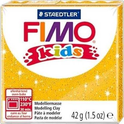Fimo Masa plastyczna termoutwardzalna Kids brokatowy złoty 42g