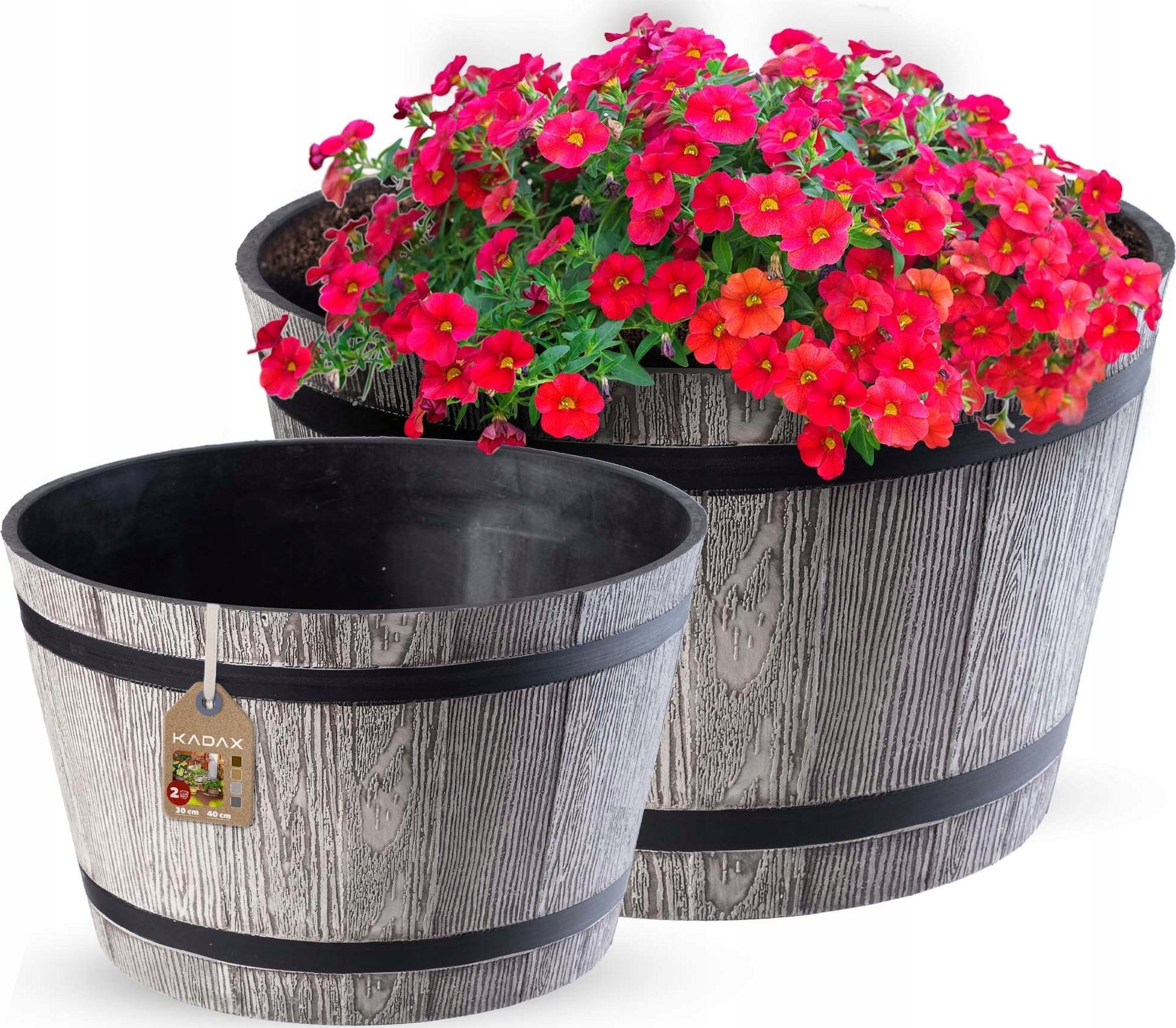 Kadax KADAX Doniczka Donica Ogrodowa 30+40cm Szara