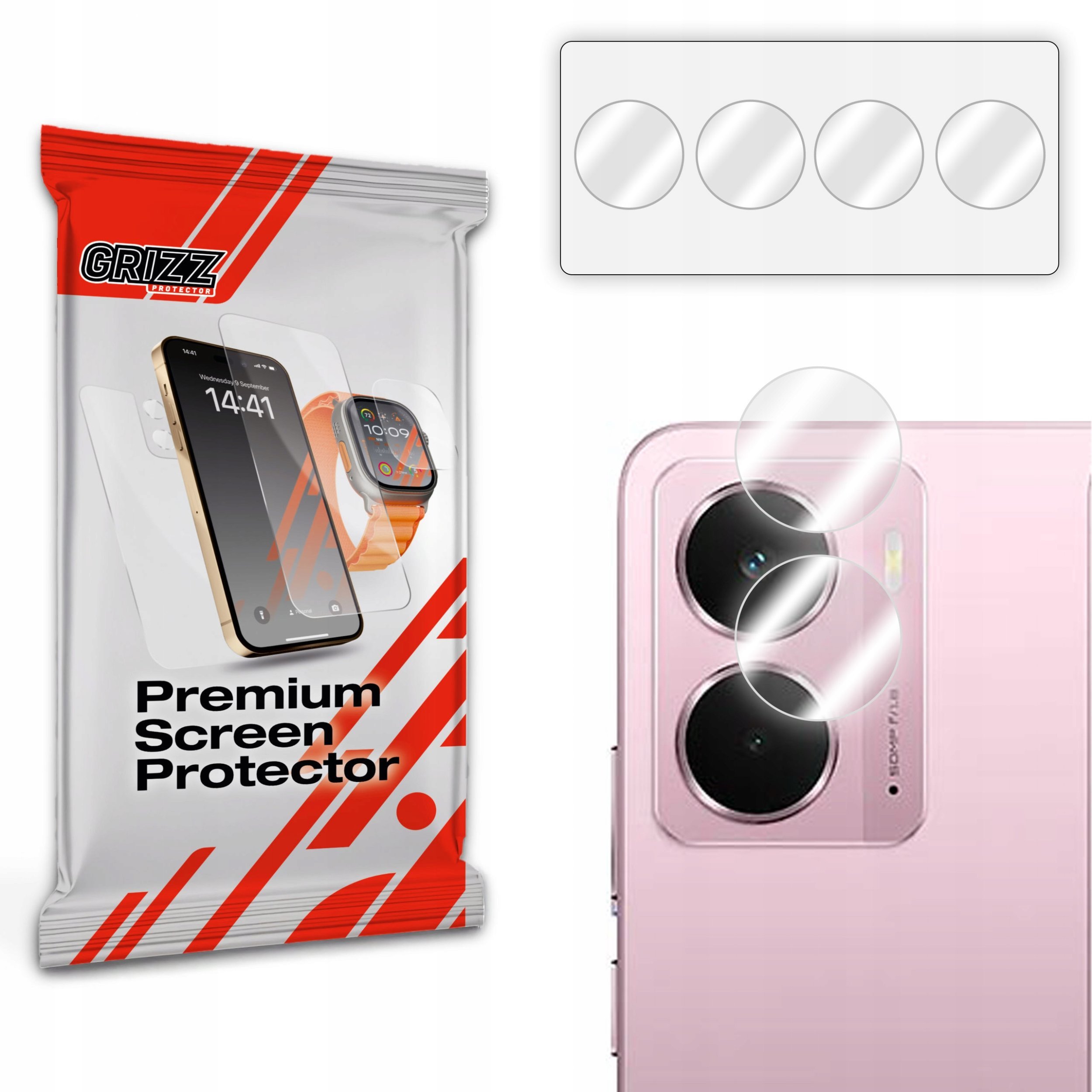 Szkło na aparat GrizzGlass HybridGlass Camera do Realme P3