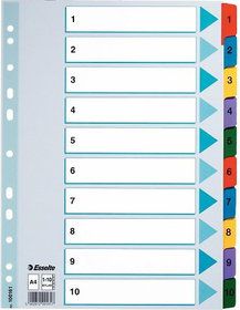 Esselte Przekładki kartonowe numeryczne A4 1-10