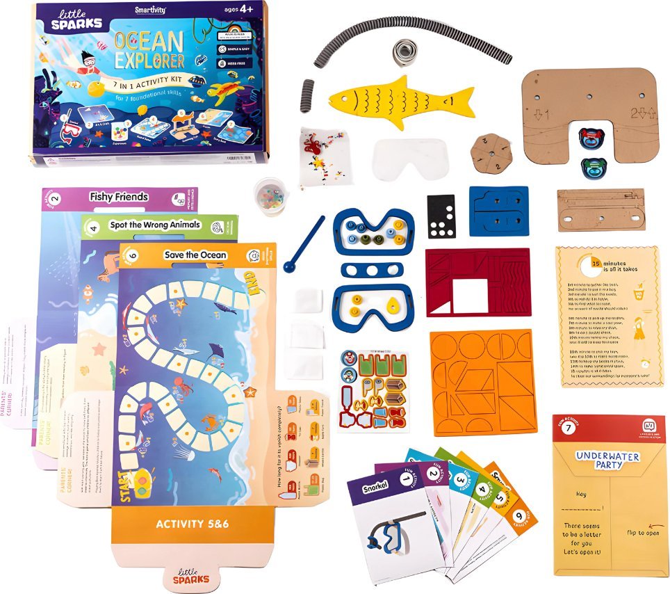 WOODEN CITY Smartivity Drewniane Mechaniczne Puzzle 3D - Odkrywcy Oceanu