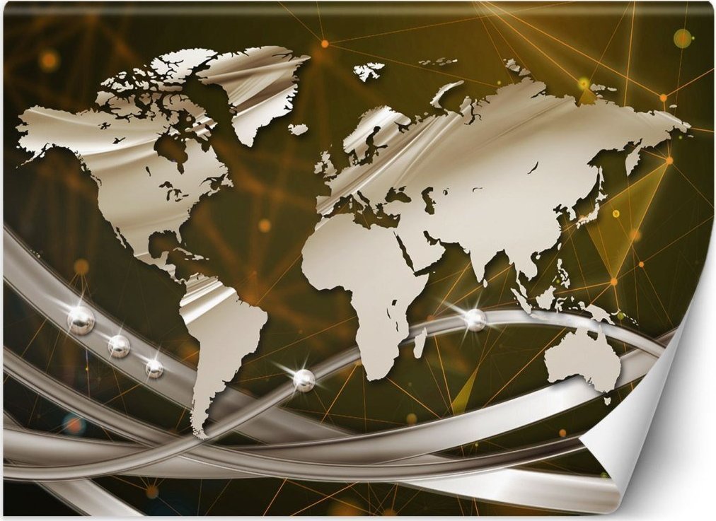 Feeby Fototapeta, Mapa świata - 200x140