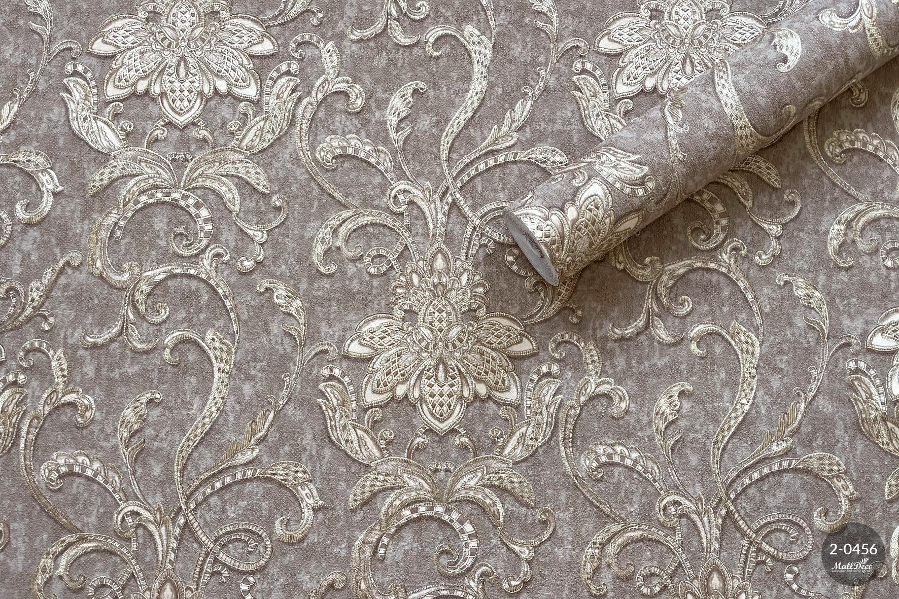 MallDeco TAPETA WINYLOWA MODEL SEVILL DECOR CIEMNOBEŻOWY