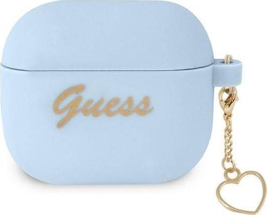 Guess Etui ochronne Silicone Charm Collection do AirPods 3 GUA3LSCHSB niebieskie