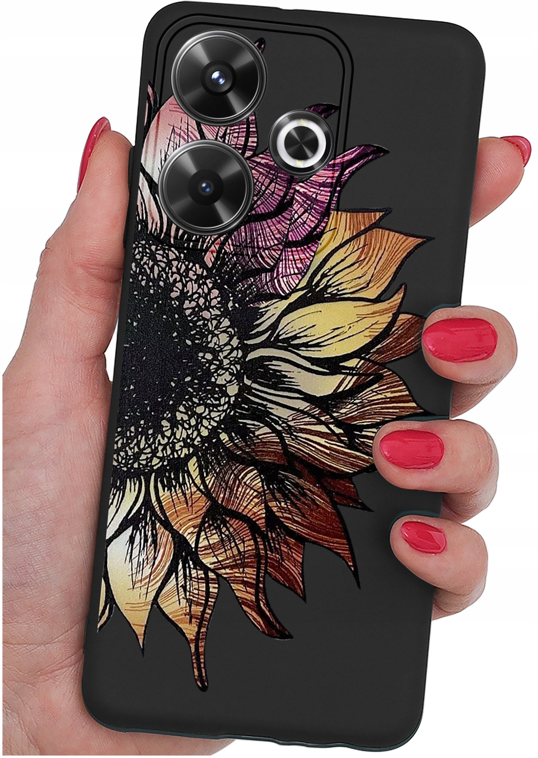 Etui do Xiaomi Redmi 13 4G WZORY |SILIKONOWE MATT CASE + SZKŁO 9H