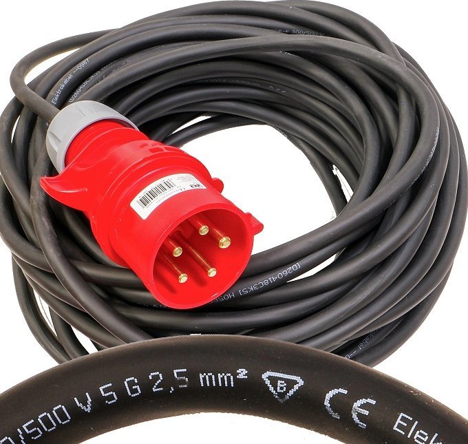 Mojeledy Przewód przyłączeniowy OW 5x2,5 wtyczką 32A 5p 20m