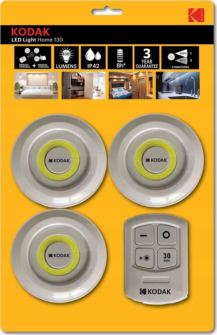 Kodak 3x Lampki Lampy Bezprzewodowe Pilot Minutnik Kodak Home 130