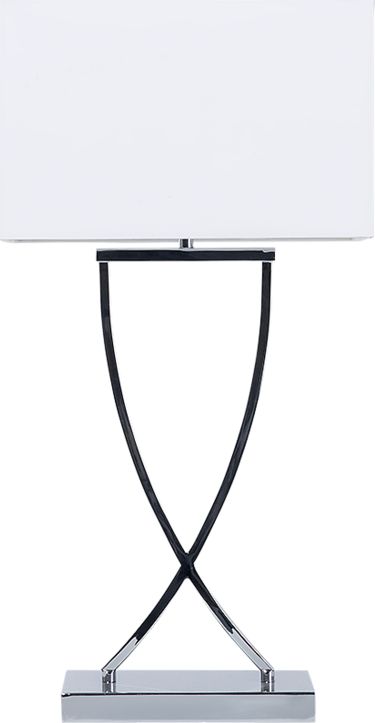 Lampa stołowa Beliani Lampa stołowa metalowa biała YASUNI