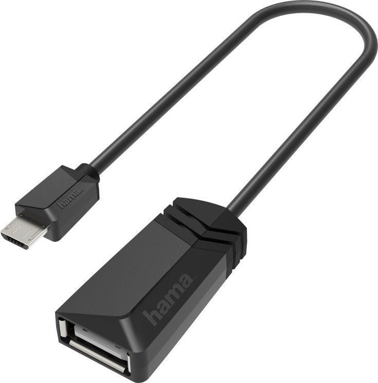 Adapter USB Hama microUSB - USB Czarny (002003080000)