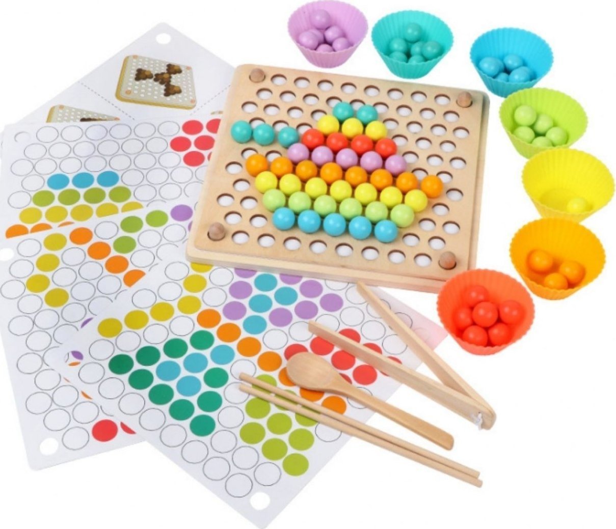 Kontext Układanka edukacyjna mozaika z kulek koralików 77e