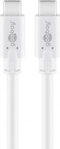 Kabel USB Goobay USB-C - USB-C 0.5 m Biały (RB67193)