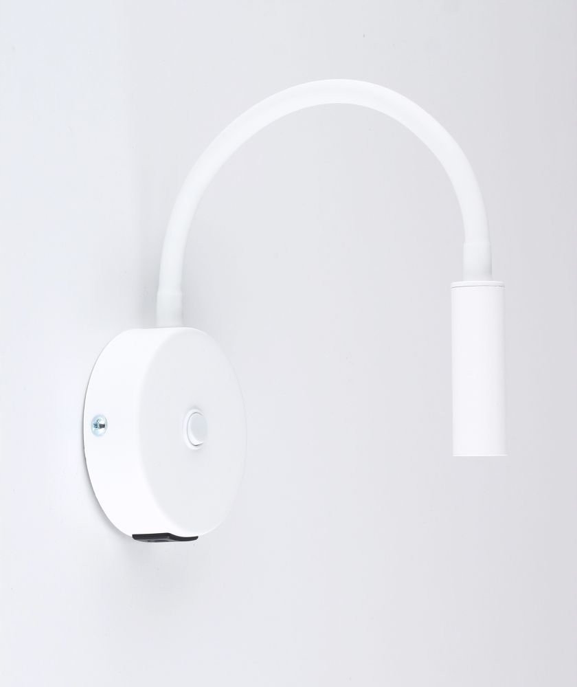 Kinkiet na wysięgniku z włącznikiem i gniazdem USB LAGOS WHITE 10202 TK Lighting