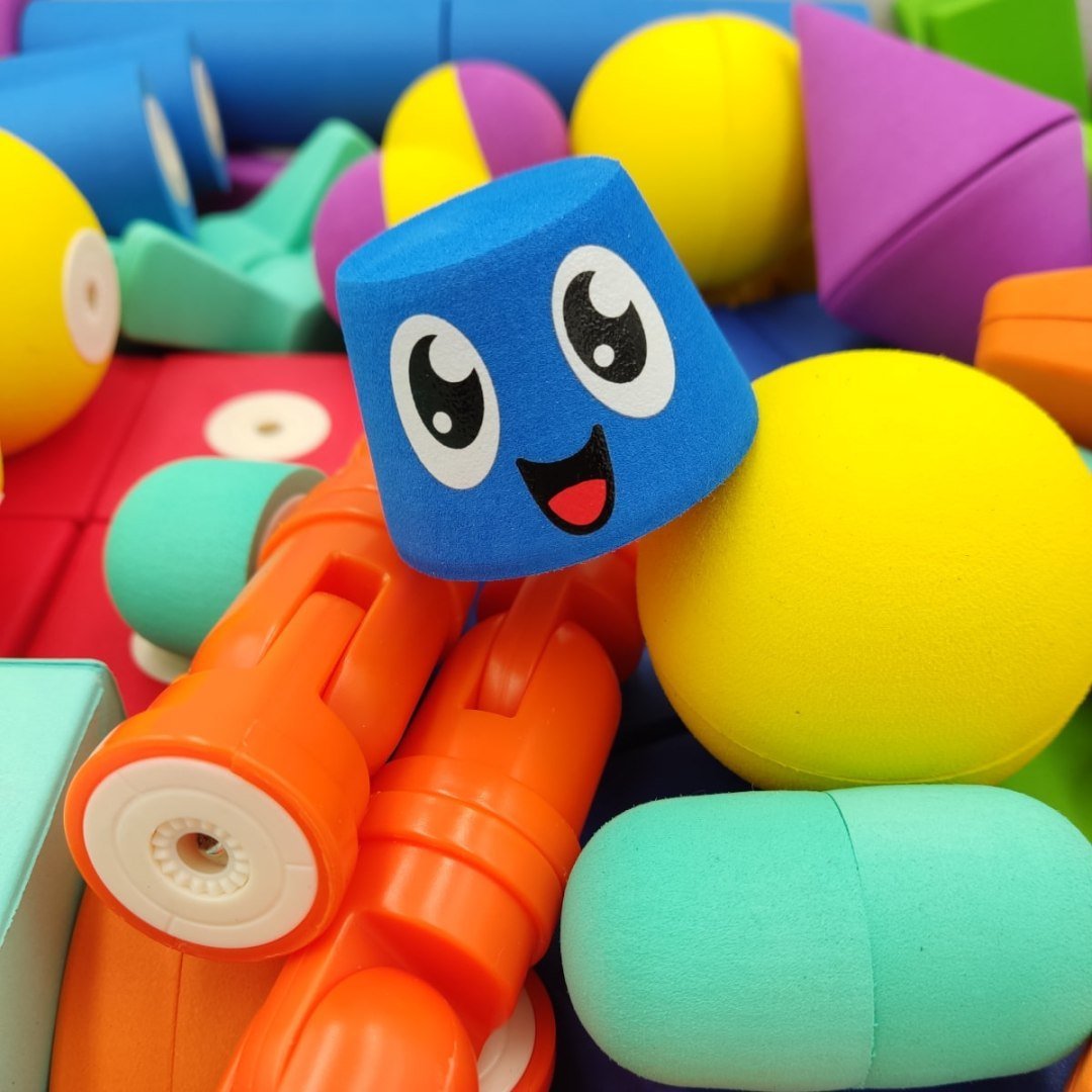 AIG Magnetyczne piankowe klocki - MagFlexi - 100 el.