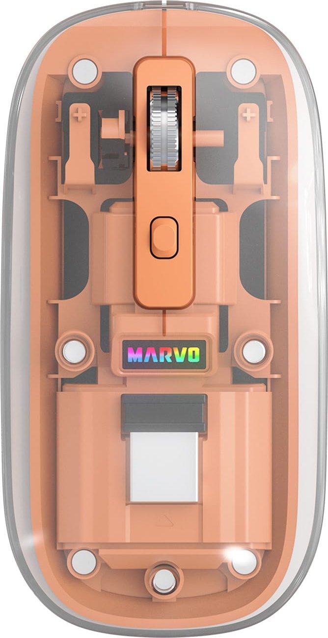 Mysz Marvo Mysz bezprzewodowa, Marvo PRISM B10 Orange, pomarańczowa, optyczna, 1600DPI