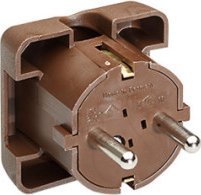 Bachmann Wtyczka z uziemieniem BACHMANN, brązowa, płaska, z możliwością montażu
