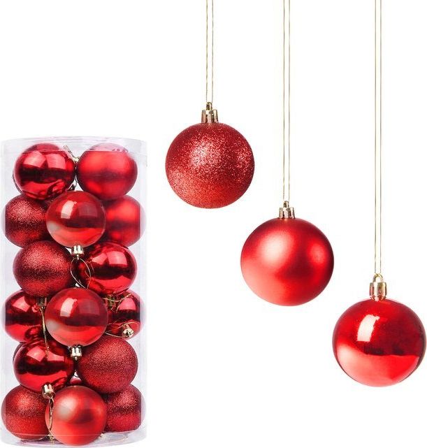 Springos Bombki choinkowe na choinkę 4 cm zestaw 20 szt. UNIWERSALNY