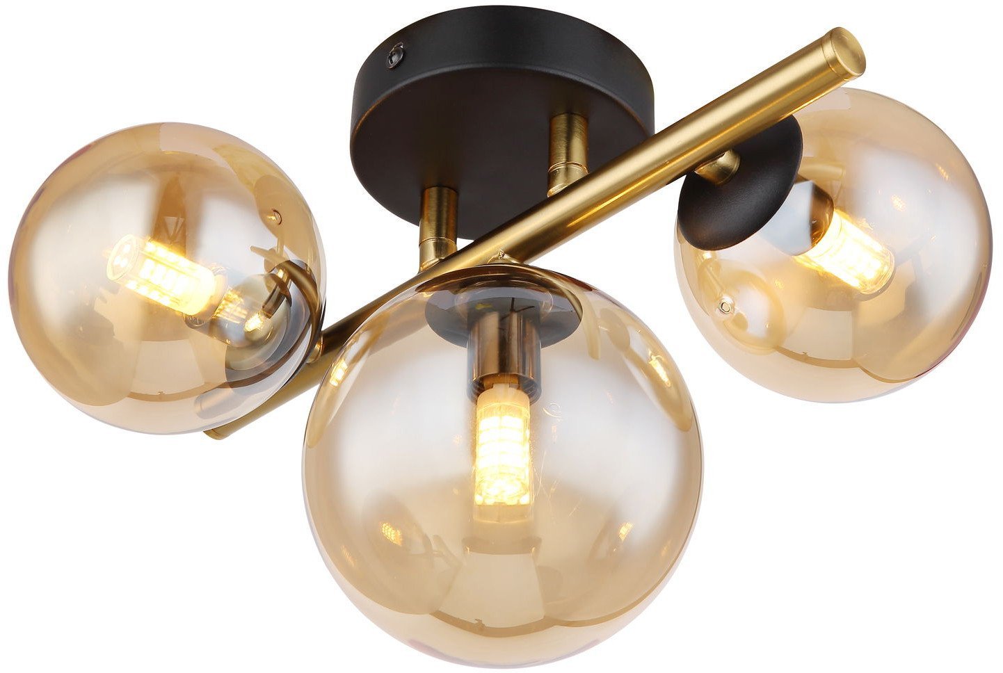 Ceiling lamp BALTIK GAISMA, 6 x E27, max 6 x 60 W, K90546/6, black/copper color.