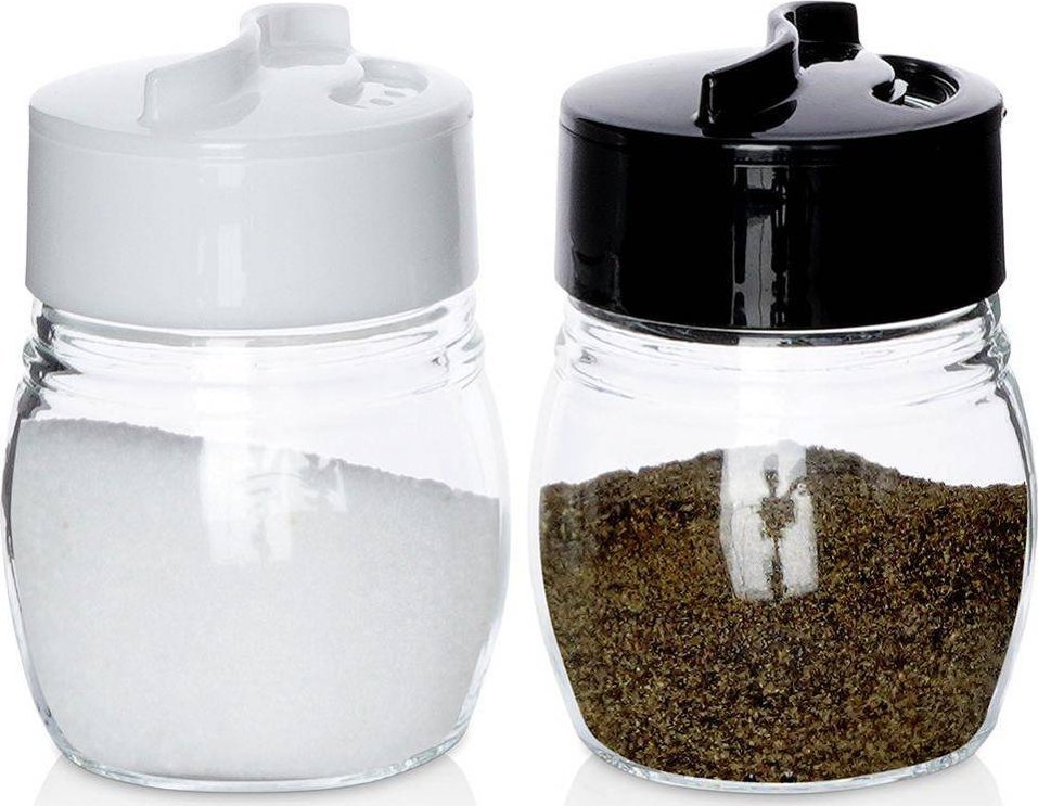 Excellent Houseware Solniczka i pieprzniczka szklana zestaw 2 szt.