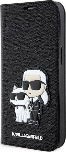 Karl Lagerfeld Etui KLBKP14LSANKCPK Apple iPhone 14 Pro bookcase czarny/black Saffiano Karl & Choupette