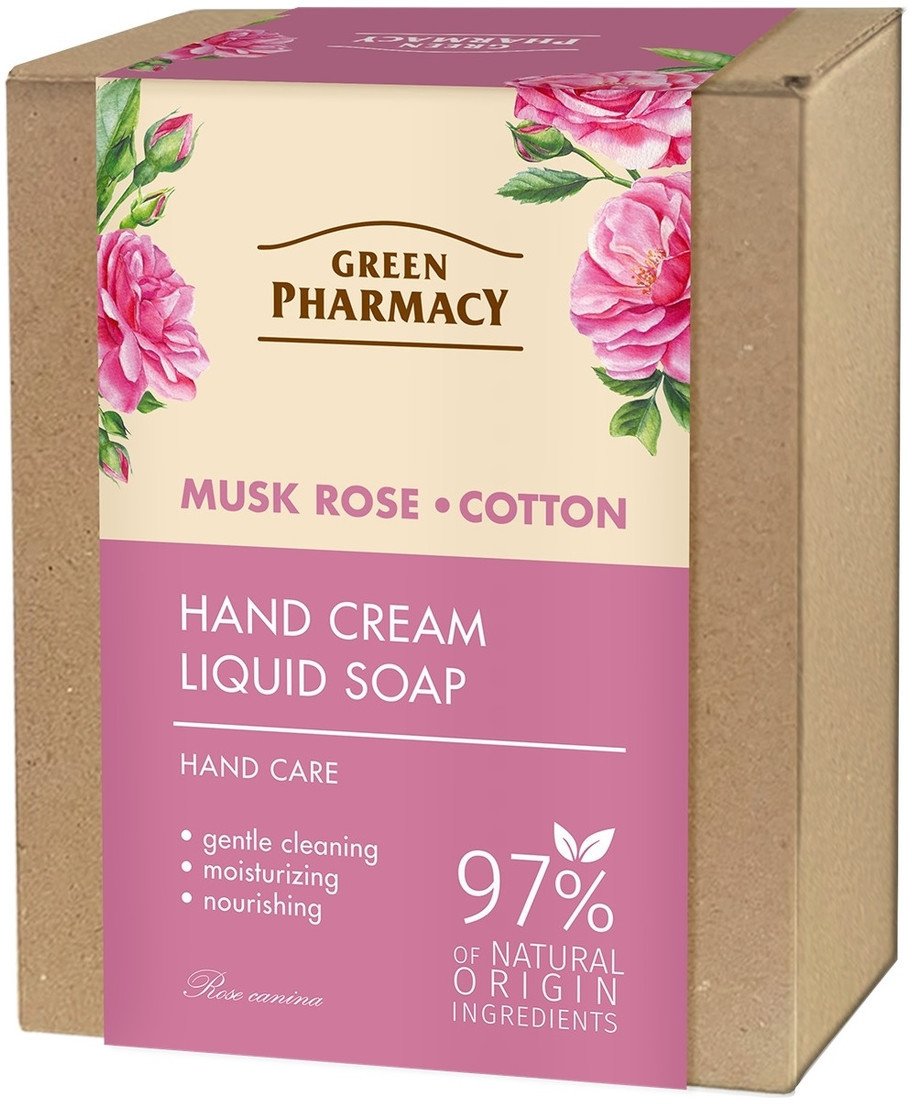Green Pharmacy Zestaw do pielęgnacji dłoni Musk Rose i Cotton