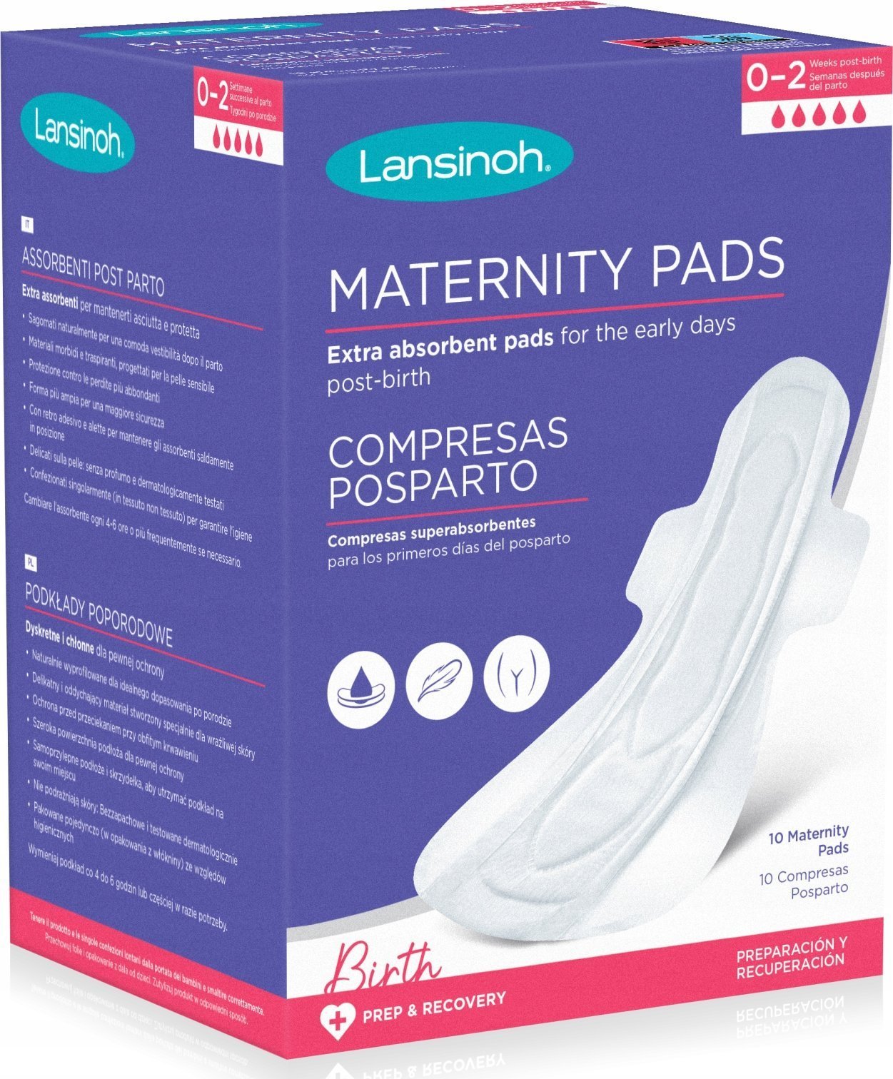 Lansinoh Podkłady poporodowe L 10 szt. (3445)