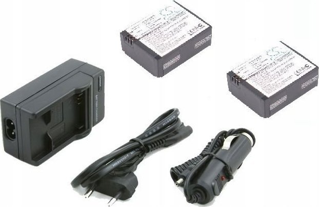 Xrec ZESTAW 2x BATERIA + ŁADOWARKA do GoPro Hero 3 3+