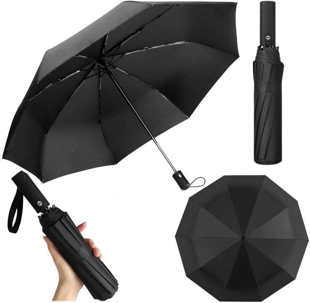 Parasol Automatyczny Pokrowiec 12-Żeberkowy Czarny 105 cm