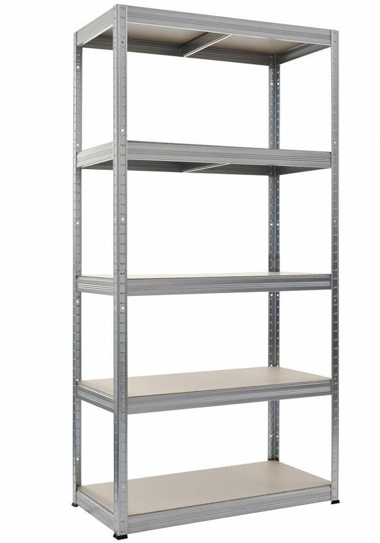 Case4life Work>it® regał stalowy z 5 półkami drewnianymi ocynkowany 1800×900×450 mm