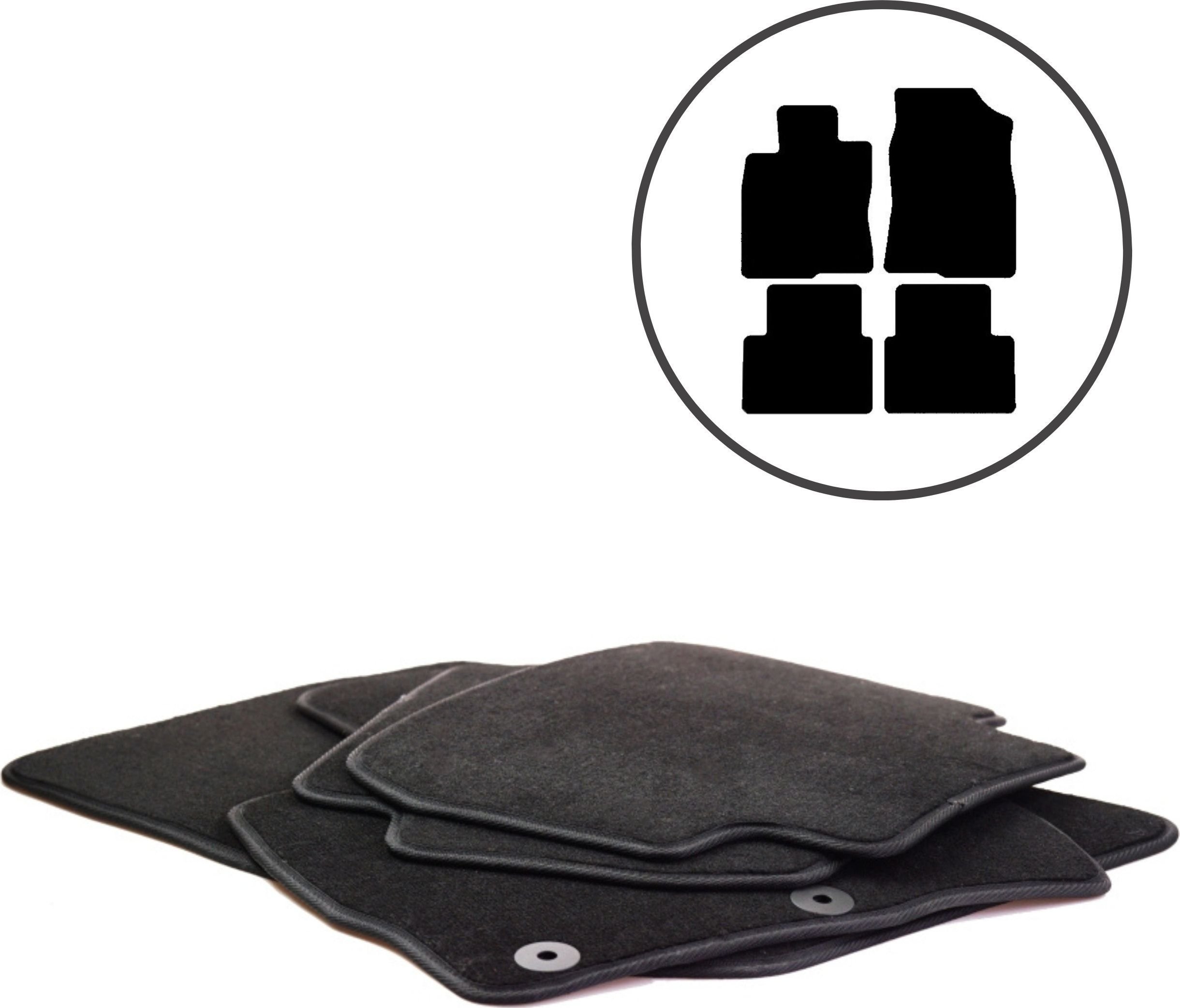 Dikel Dywaniki samochodowe welurowe 4szt. Honda Civic X