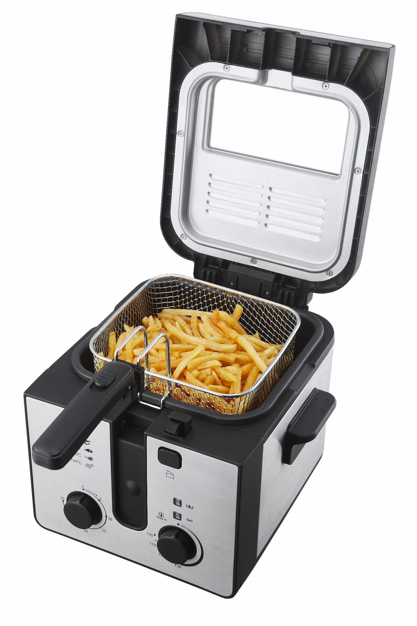 Frytkownica olejowa 1850W frytownica | czasomierz duża pojemność termostat