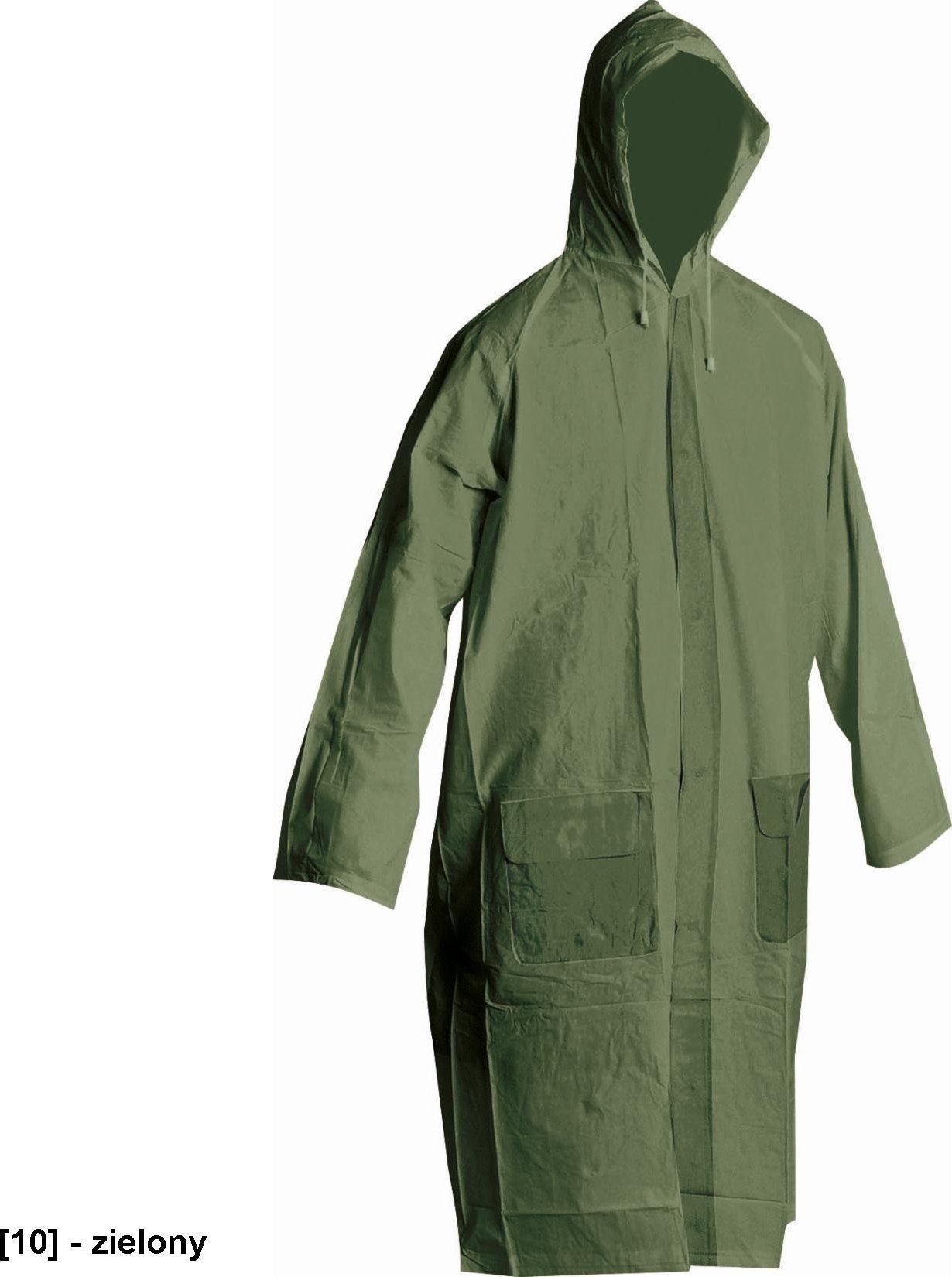 CERVA IRWELL - PŁASZCZ PRZECIWDESZCZOWY Z KAPTUREM, - zielony M