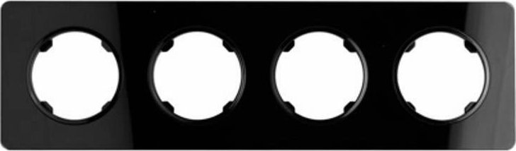 Electromalt ELECTROMALT OVAL RAMKA POCZWÓRNA CZARNA SZKLANA