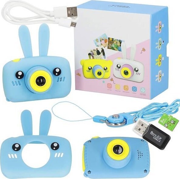 Aparat cyfrowy Springos Aparat dla dzieci cyfrowa kamera full HD z kartą 8 GB niebieski UNIWERSALNY