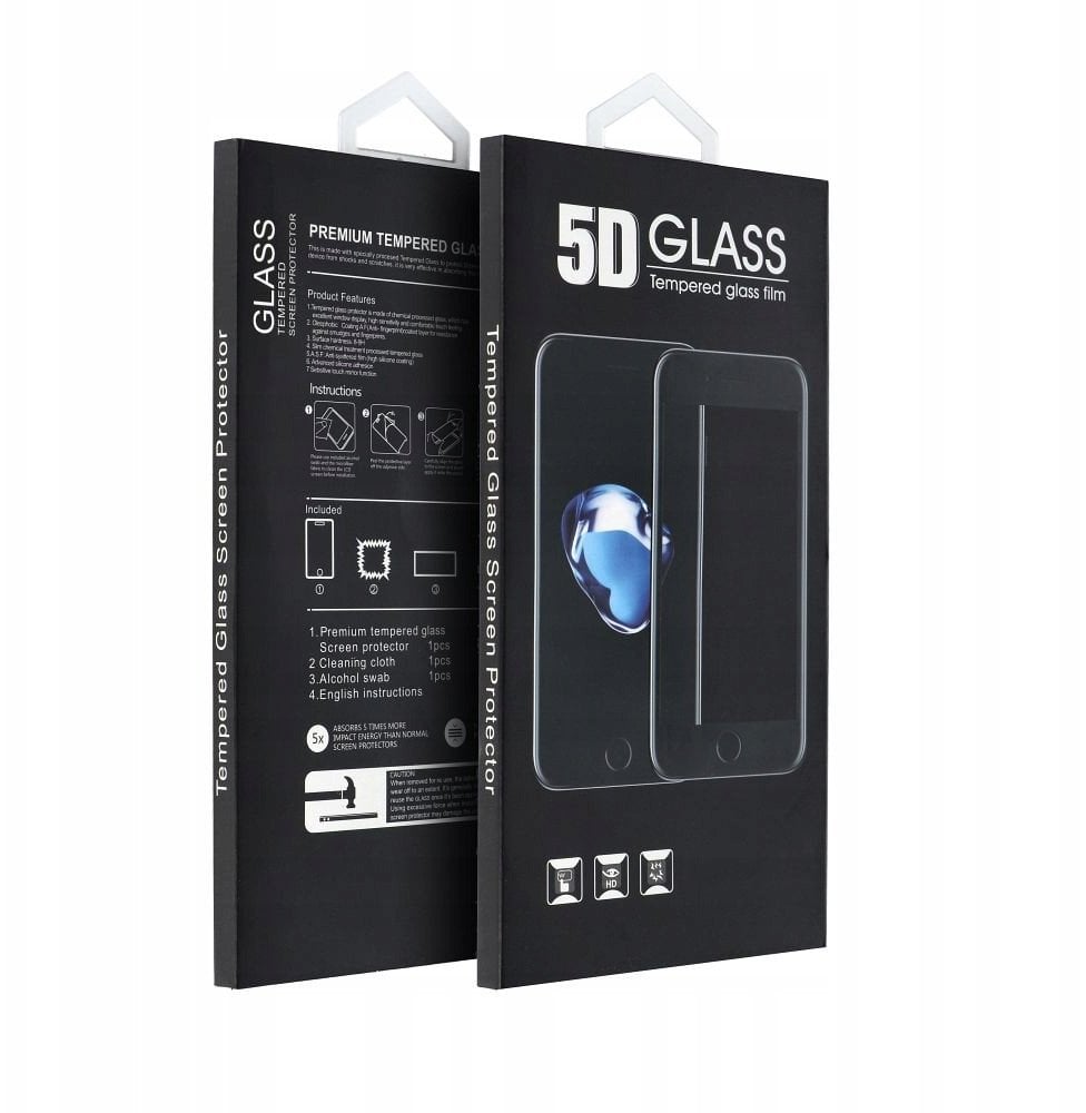 5D Full Glue Tempered Glass - do Motorola Edge 40 Neo czarny