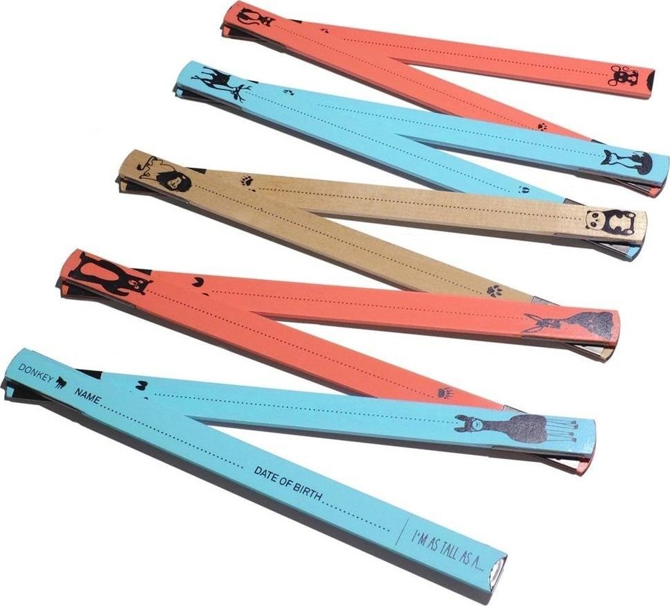 Miarka wzrostu dzieci drewniana