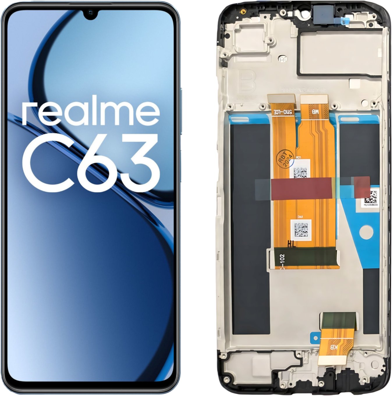 Wyświetlacz do Realme C63 LCD RMX3939 Ekran Ramka