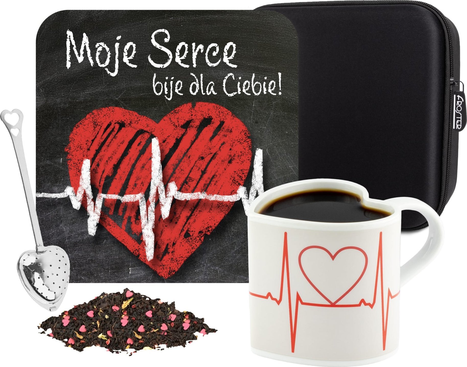 Zestaw Prezentowy - Moje Serce Bije dla Ciebie -prezent na ślub, walentynki
