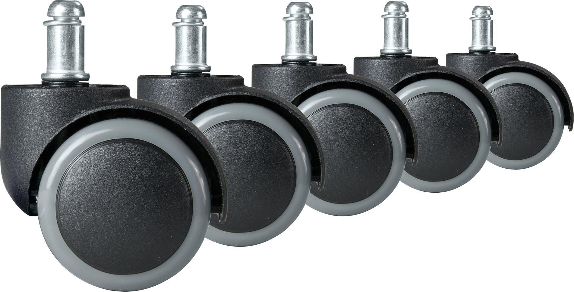 Sofotel Kółka gumowane do foteli biurowych 5 szt. szare