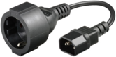 Kabel zasilający MicroConnect Adapter C14 -Schuko, 0.23m (PE130075)