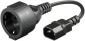 Kabel zasilający MicroConnect Adapter C14 -Schuko, 0.23m (PE130075)