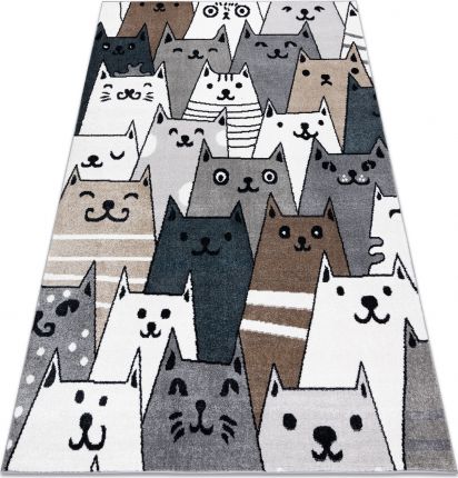 Dywany Łuszczów Dywan FUN Gatti dla dzieci, koty, kotki multi kolorowy, 200x290 cm