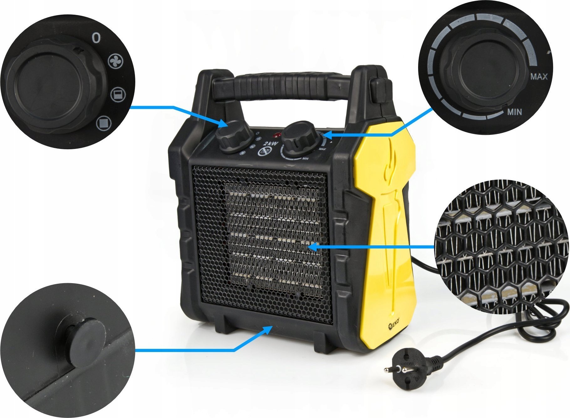 Geko NAGRZEWNICA ELEKTRYCZNA 2 KW GEKO