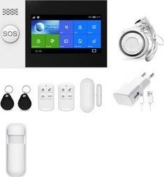 bezprzewodowy system alarmowy Wifi & GSM, HUXGO, HXA007 4G B