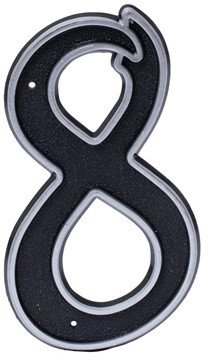 BLASTIC HOUSE NUMBER 8 150MM BLACK