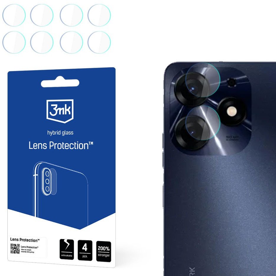 Szkło hybrydowe na aparat 3mk do Tecno Spark 10 Pro