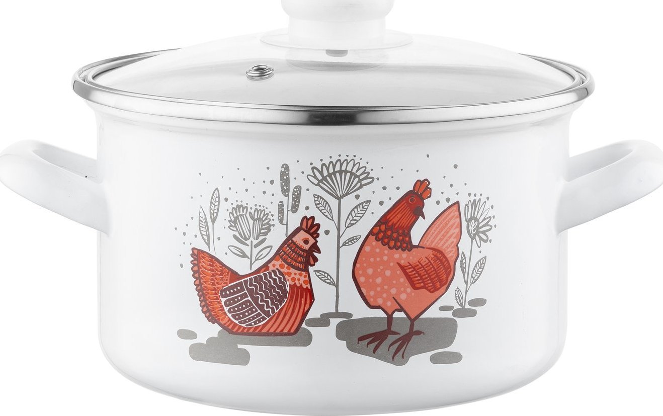 Emalia Pleszew Garnek emaliowany Emalia Polska Pleszew Rubinka 18 cm 2,6 l