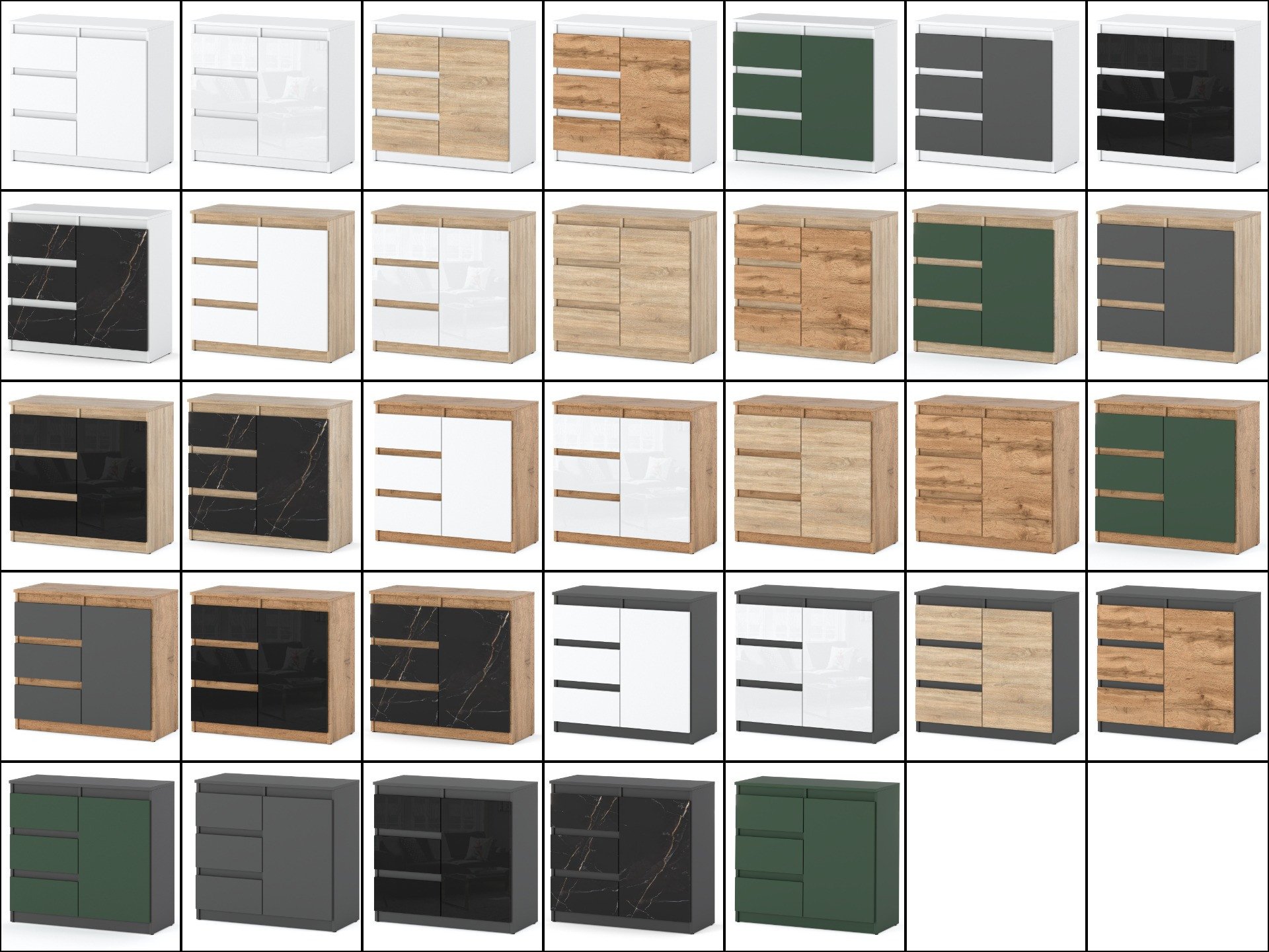 Komoda Młodzieżowa 3 Szuflady Nowoczesna Do Sypialni 80cm Dąb Sonoma Wotan